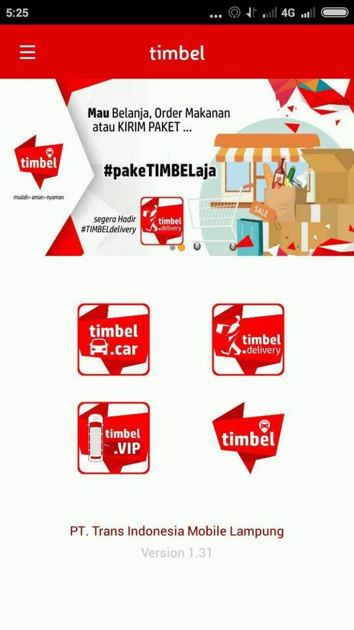 timbel taksi online di bandar lampung